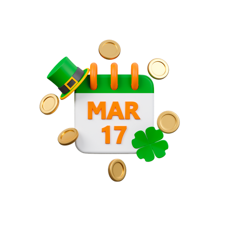 Calendrier de la Saint Patrick  3D Icon