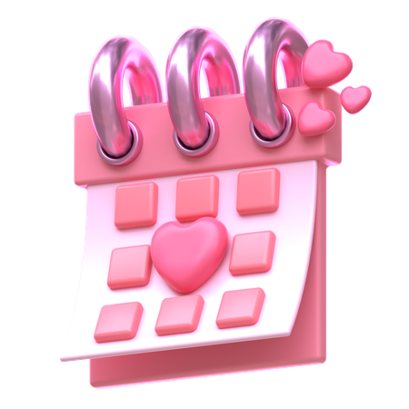 Calendrier de la Saint Valentin  3D Icon