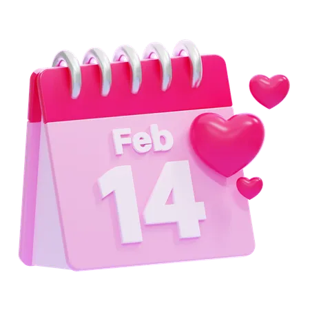 Calendrier de la Saint-Valentin  3D Icon