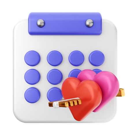 Calendrier de la Saint-Valentin  3D Icon