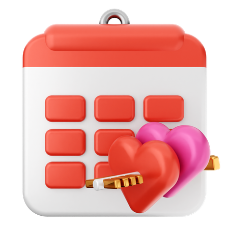 Calendrier de la Saint-Valentin  3D Icon