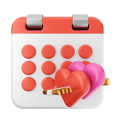 Calendrier de la Saint-Valentin  3D Icon