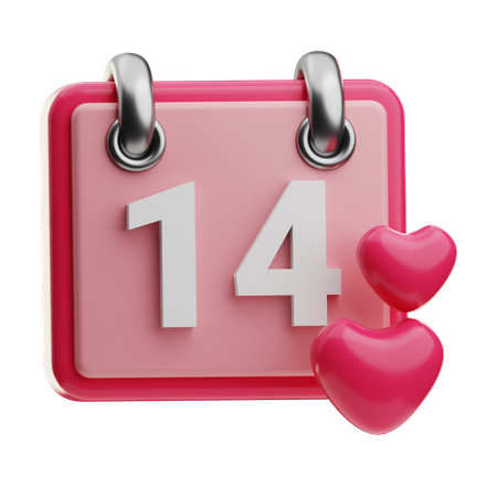 Calendrier de la Saint-Valentin  3D Icon