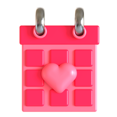 Calendrier de la Saint-Valentin  3D Icon