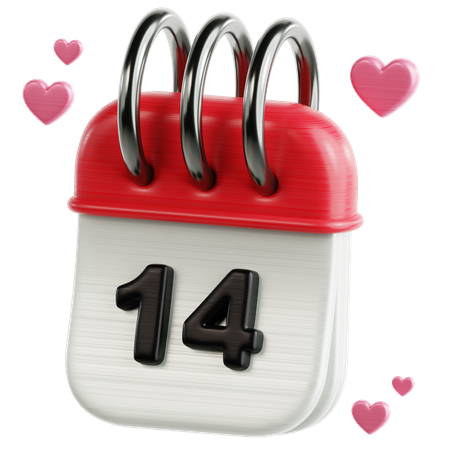 Calendrier de la Saint-Valentin  3D Icon