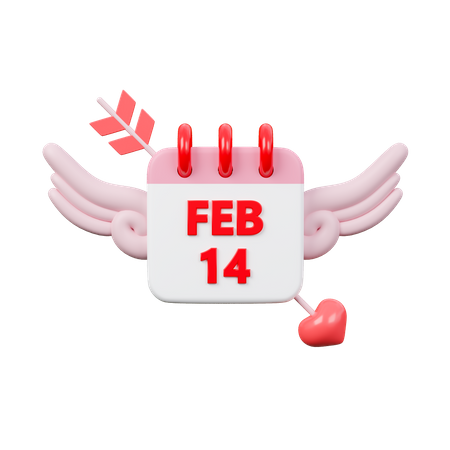 Calendrier de la Saint-Valentin  3D Icon