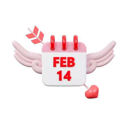 Calendrier de la Saint-Valentin  3D Icon