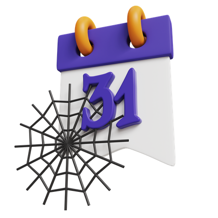 Calendrier du jour d'Halloween  3D Icon