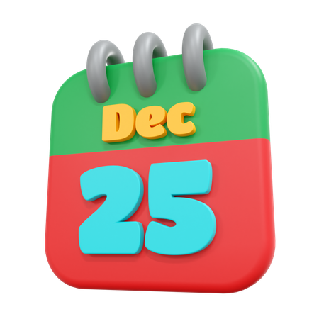 Calendrier de Noël  3D Icon