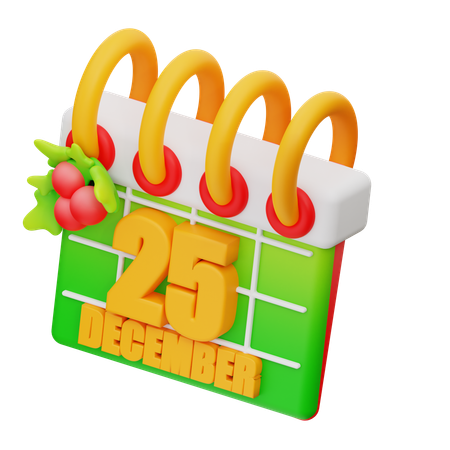 Calendrier de Noël  3D Icon