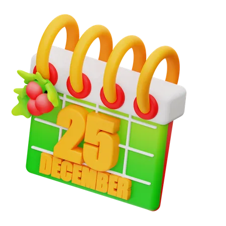 Calendrier de Noël  3D Icon