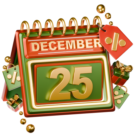 Calendrier de Noël  3D Icon