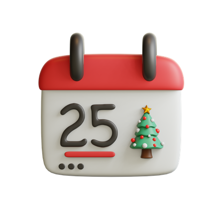 Calendrier de Noël  3D Illustration