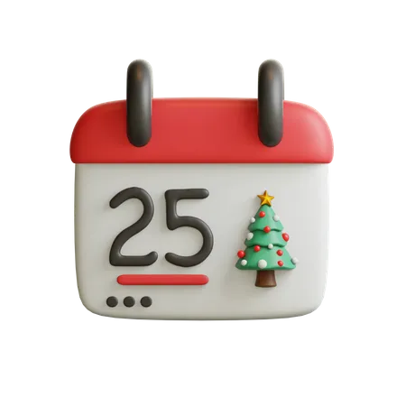 Calendrier de Noël  3D Illustration