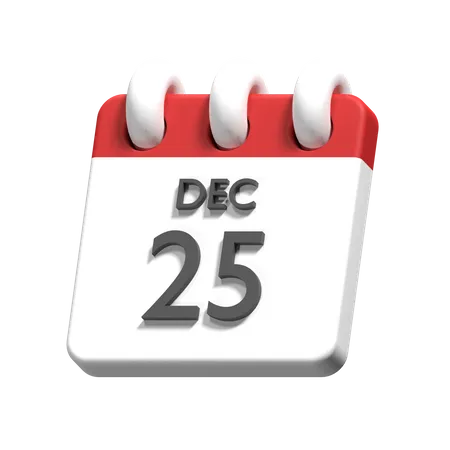 Calendrier de Noël  3D Icon