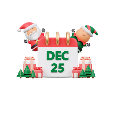 Calendrier de Noël  3D Icon