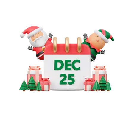 Calendrier de Noël  3D Icon