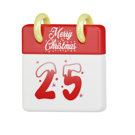 Calendrier de Noël  3D Icon