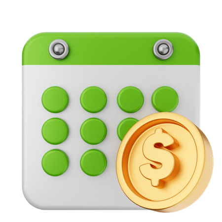 Calendrier de paiement  3D Icon