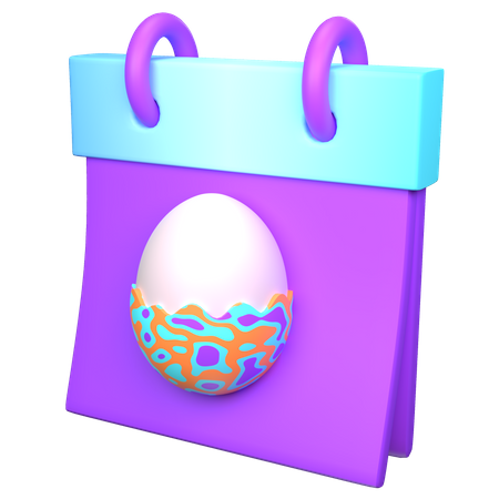 Calendrier du jour de Pâques  3D Icon