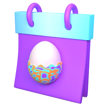 Calendrier du jour de Pâques  3D Icon