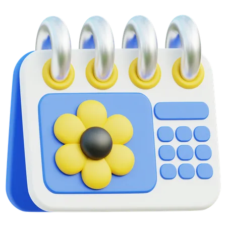 Calendrier de printemps  3D Icon