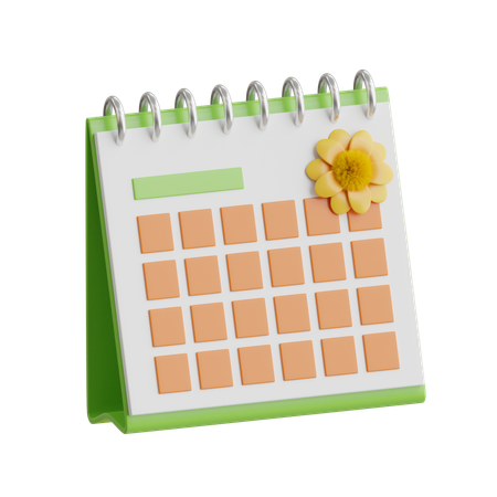 Calendrier de printemps  3D Icon