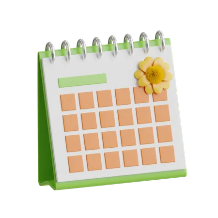 Calendrier de printemps  3D Icon