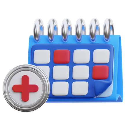 Calendrier des rendez-vous médicaux  3D Icon