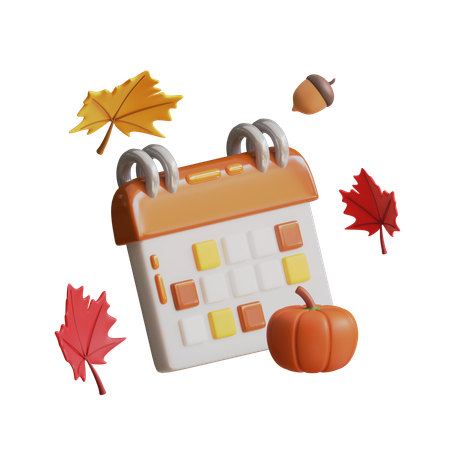 Calendrier de Thanksgiving  3D Icon