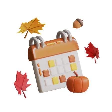 Calendrier de Thanksgiving  3D Icon