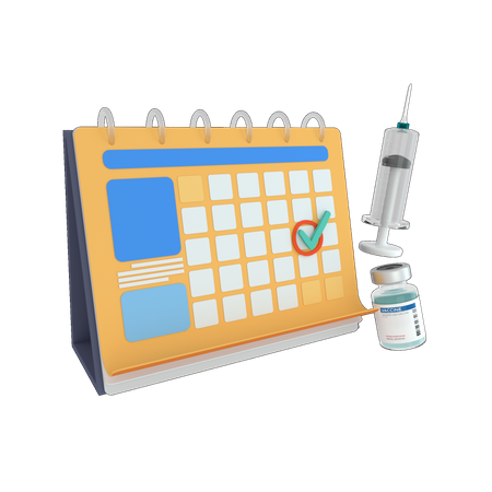 Calendrier de vaccination  3D Icon
