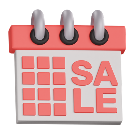 Calendrier des ventes  3D Icon