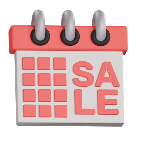 Calendrier des ventes  3D Icon