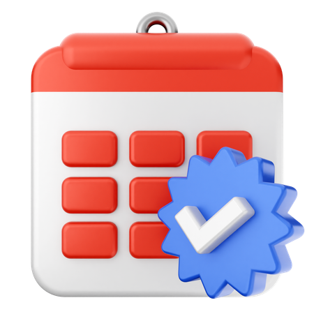 Calendrier de vérification  3D Icon