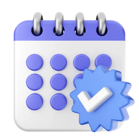 Calendrier de vérification  3D Icon