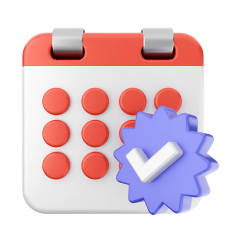 Calendrier de vérification  3D Icon