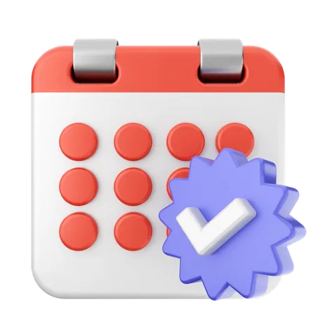 Calendrier de vérification  3D Icon