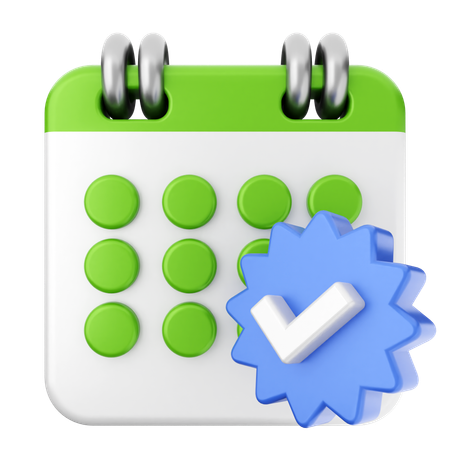 Calendrier de vérification  3D Icon