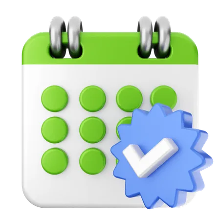 Calendrier de vérification  3D Icon