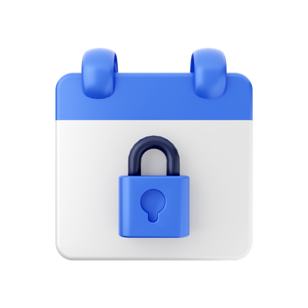 Calendrier de verrouillage  3D Icon