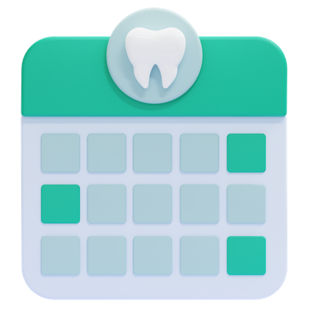 Calendrier des examens dentaires  3D Icon