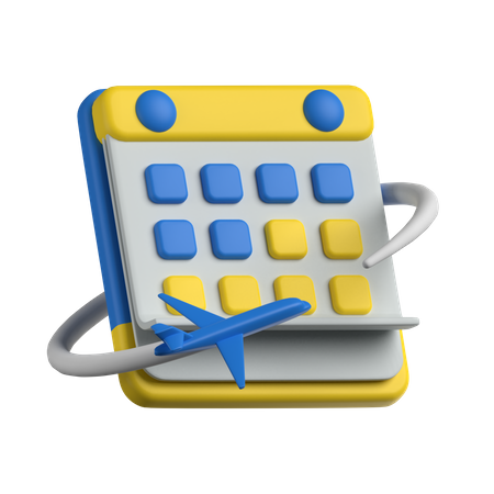 Calendrier de voyage  3D Icon