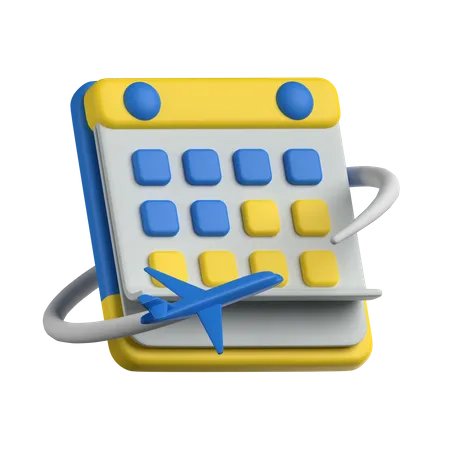 Calendrier de voyage  3D Icon