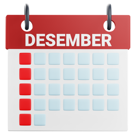 Calendrier de décembre  3D Icon