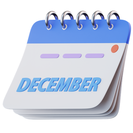 Calendrier de décembre  3D Icon