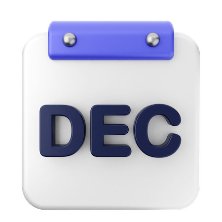 Calendrier de décembre  3D Icon