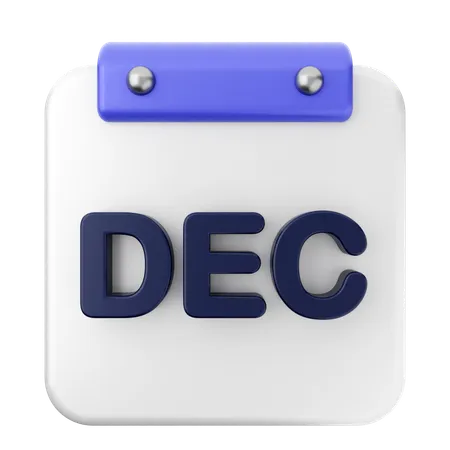 Calendrier de décembre  3D Icon