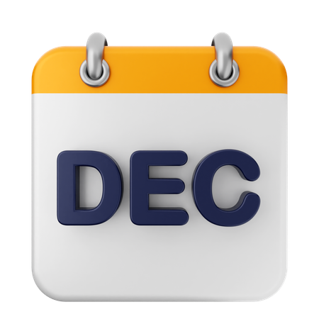 Calendrier de décembre  3D Icon