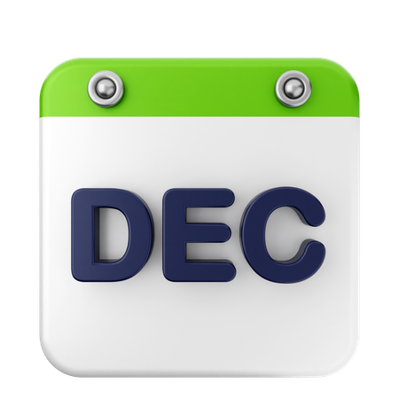 Calendrier de décembre  3D Icon